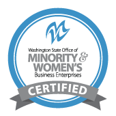 Washington State Office of Minority and Women's Business Enterprises Certified badge